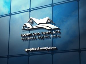 professional-house-logo-3D-glass-mockup
