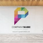wall sign logo p letter