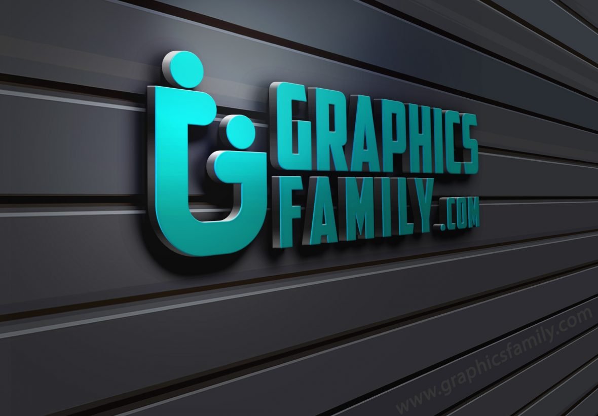 3d mockup logo design in photoshop free download