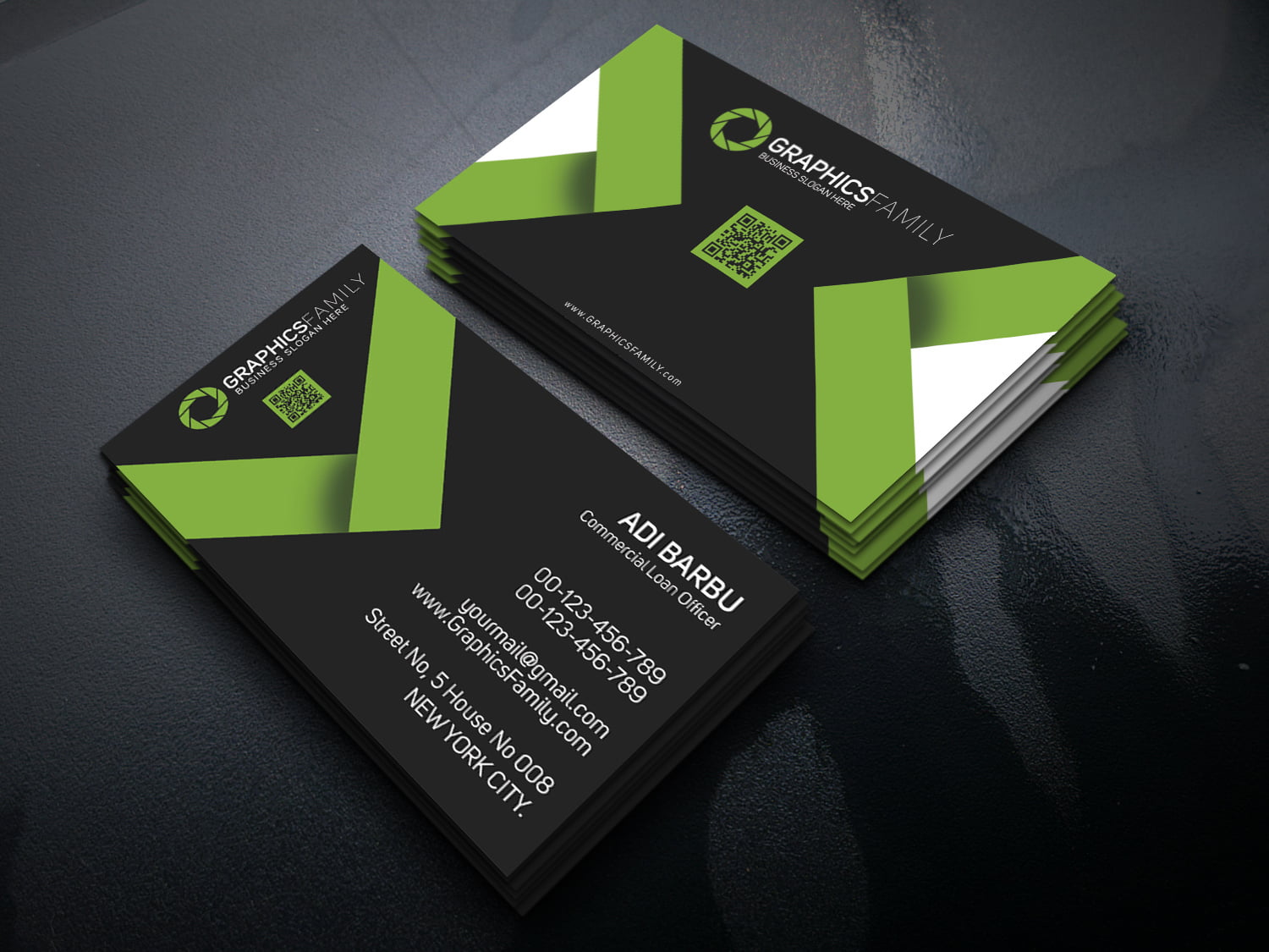 Commercial Loan Officer PSD Business Card Template GraphicsFamily