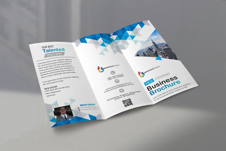 Free Corporate Business Brochure -Tri Fold Design – GraphicsFamily