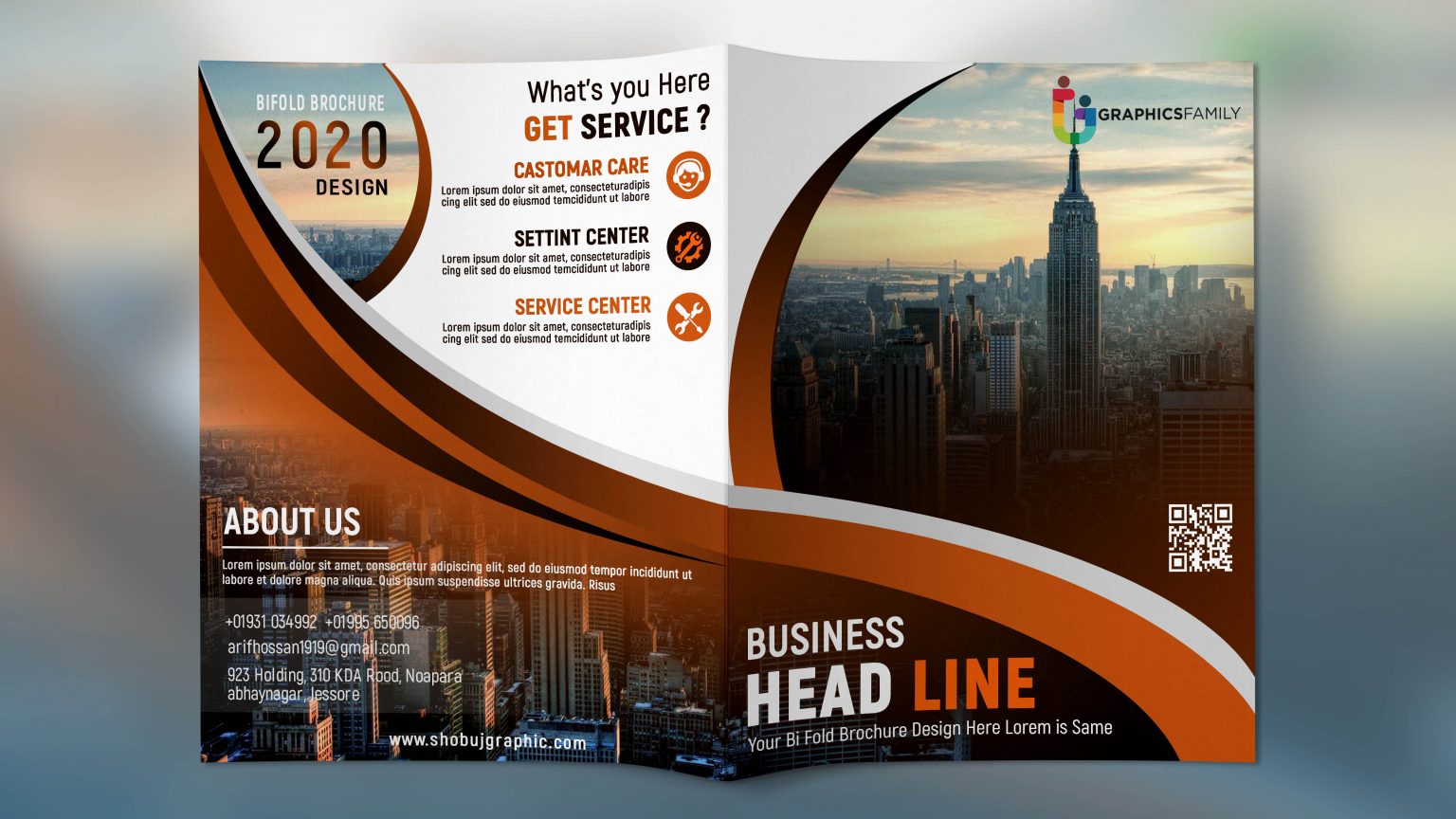 Creative BiFold PSD Brochure Template For All Kinds Of Business 
