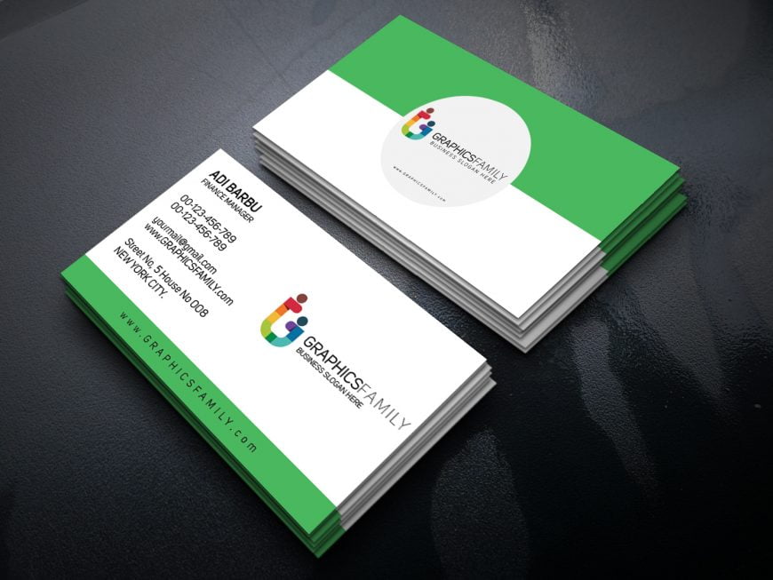 Finance Manager PSD Business Card Template