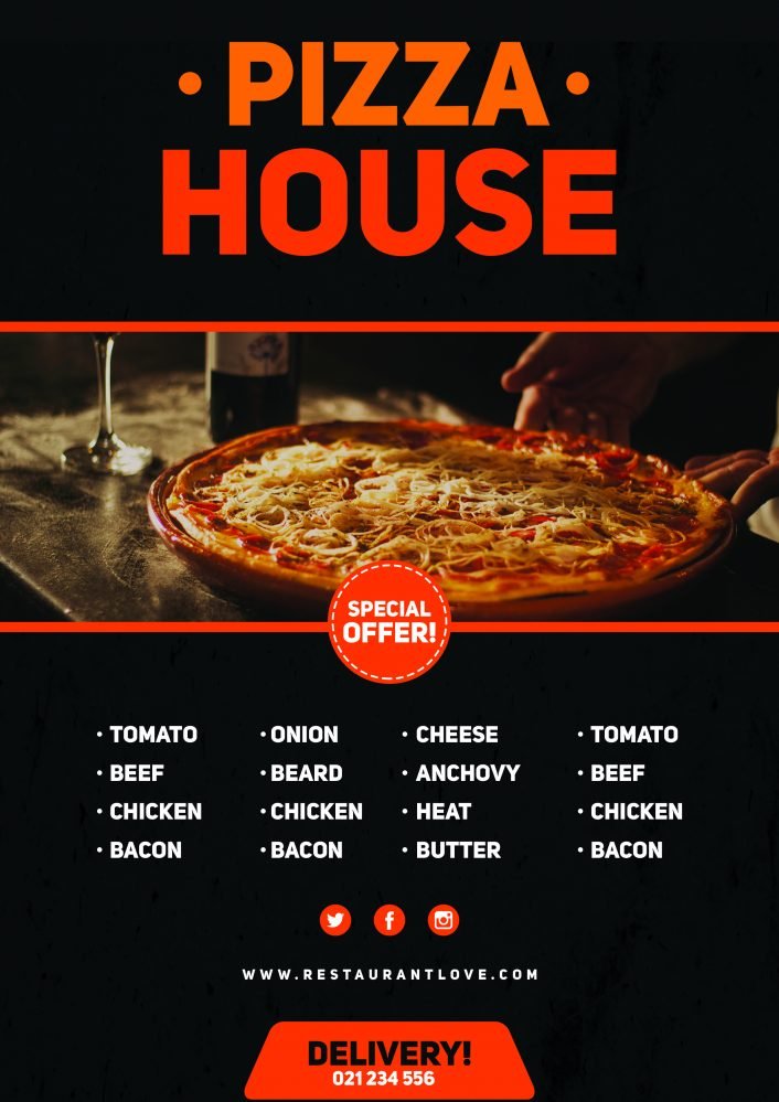 Free Pizza PSD Flyer design