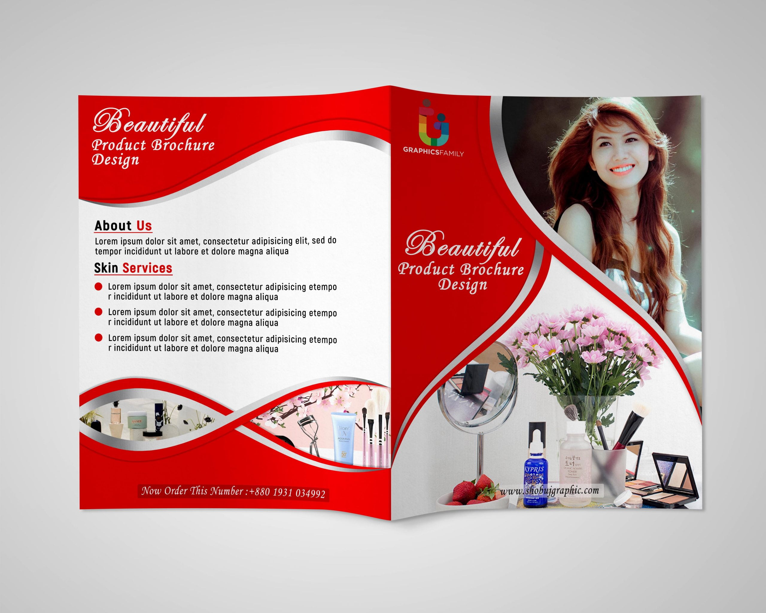 Free Product PSD Bi Fold Brochure Design Download