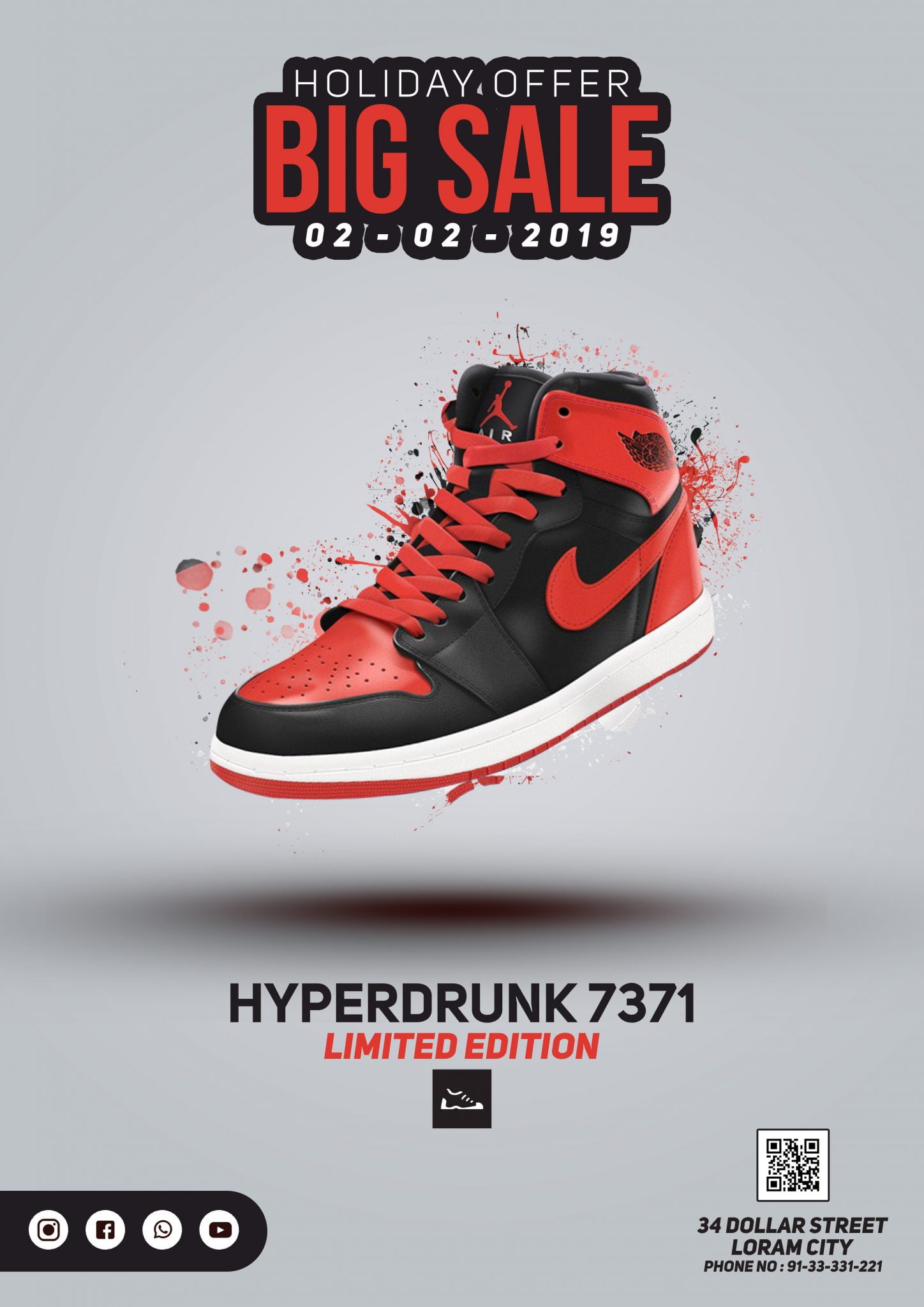 Free Sport Shoes PSD Flyer Design GraphicsFamily