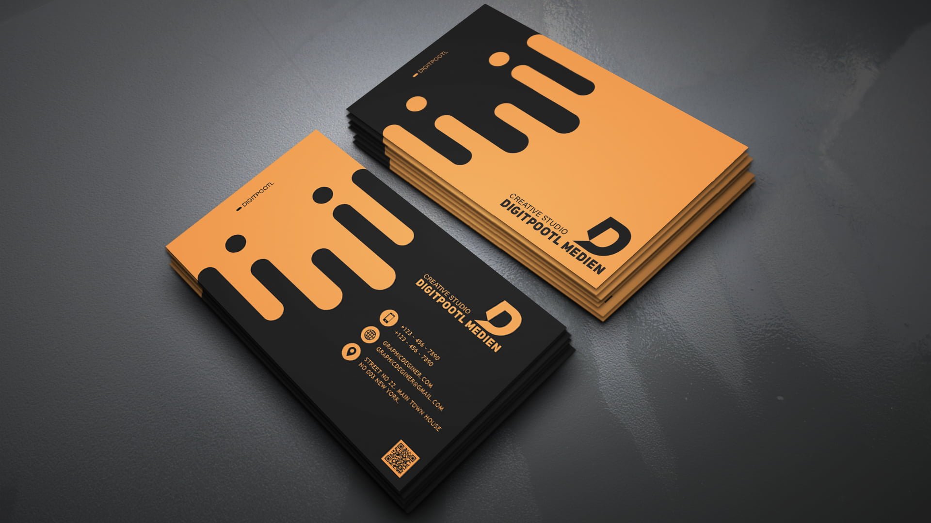 Logo Designer Business Card Template GraphicsFamily