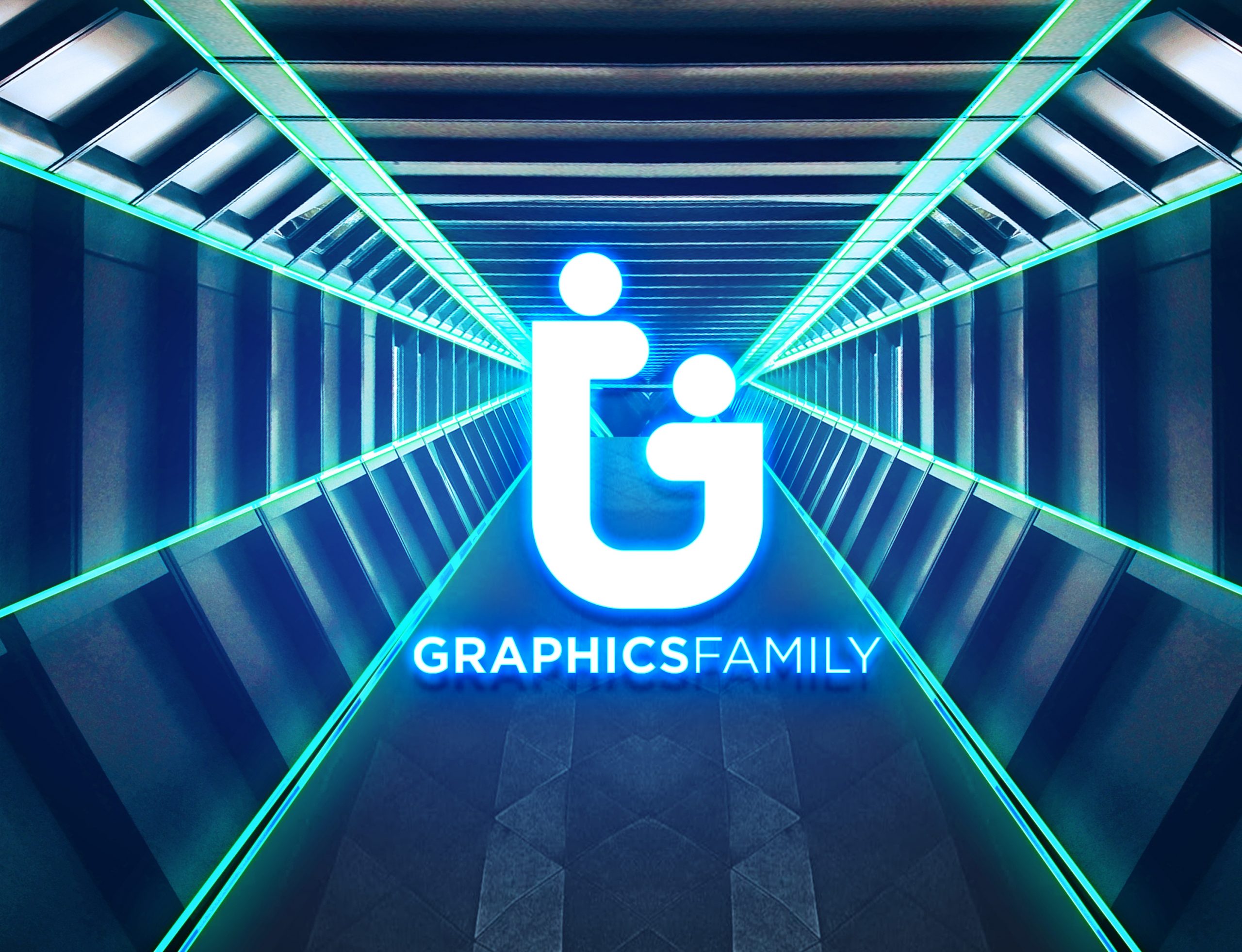 Download Free PSD Neon Lights Logo MockUp - GraphicsFamily