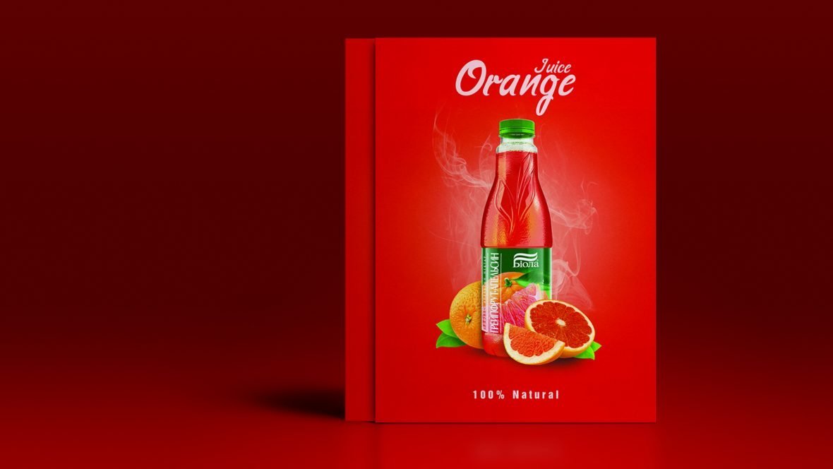 Orange Juice Advertising Poster Design