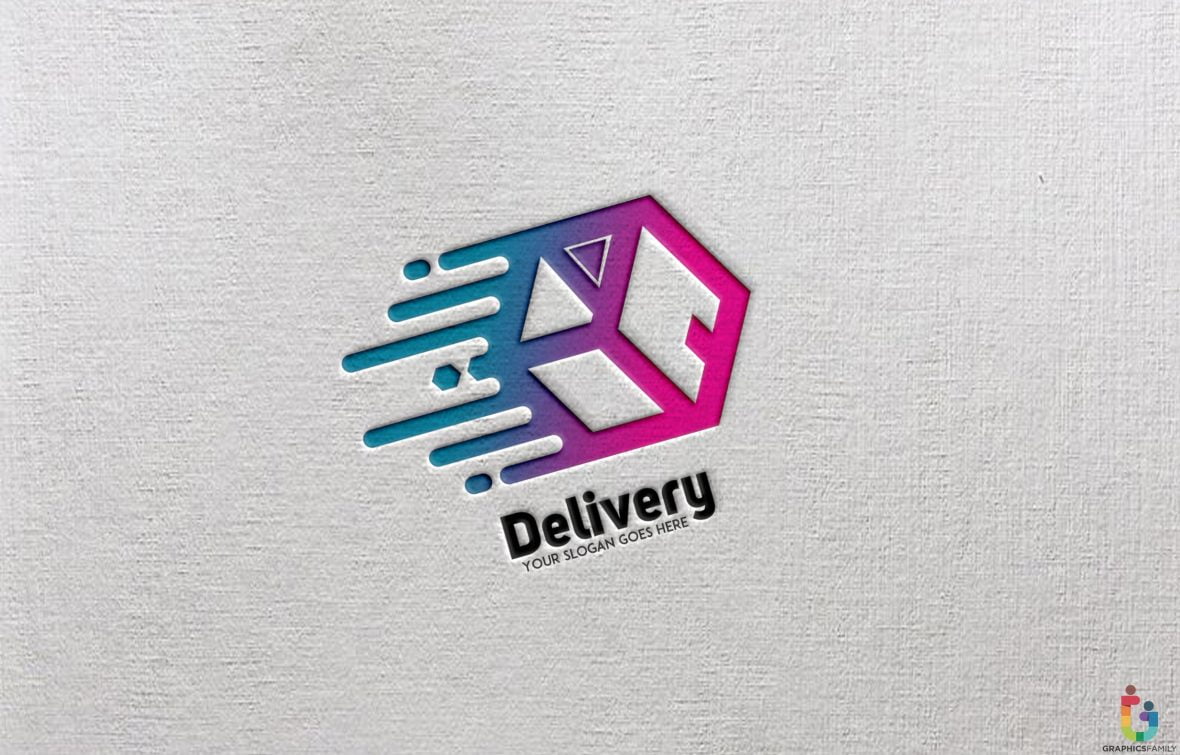 Paper-Effect-Delivery-Abstract-Logo-Template