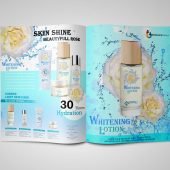 Skin Care Lotion Free PSD Bi Fold Brochure Template