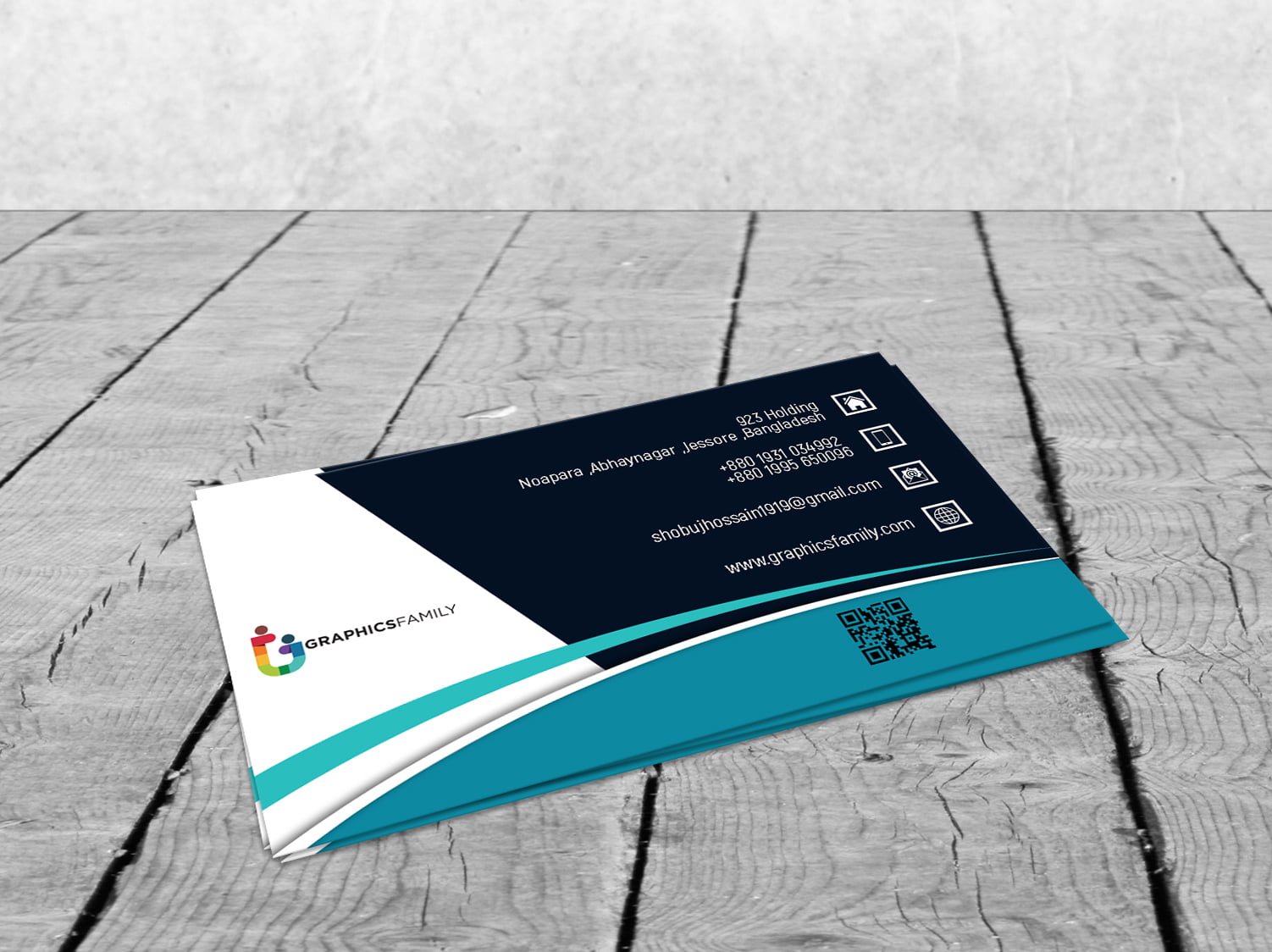 Stylish Business Card Design Front Template