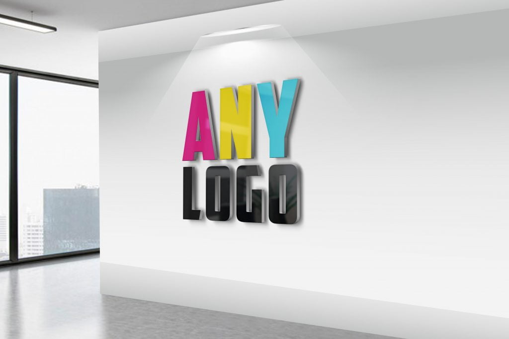 Download Free Realistic 3D Wall Logo MockUp - GraphicsFamily