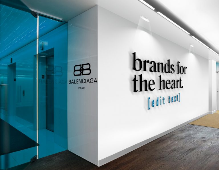 3D Wall Logo and Slogan Mockup – GraphicsFamily
