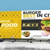 Fast Food PSD Billboard Banner Template