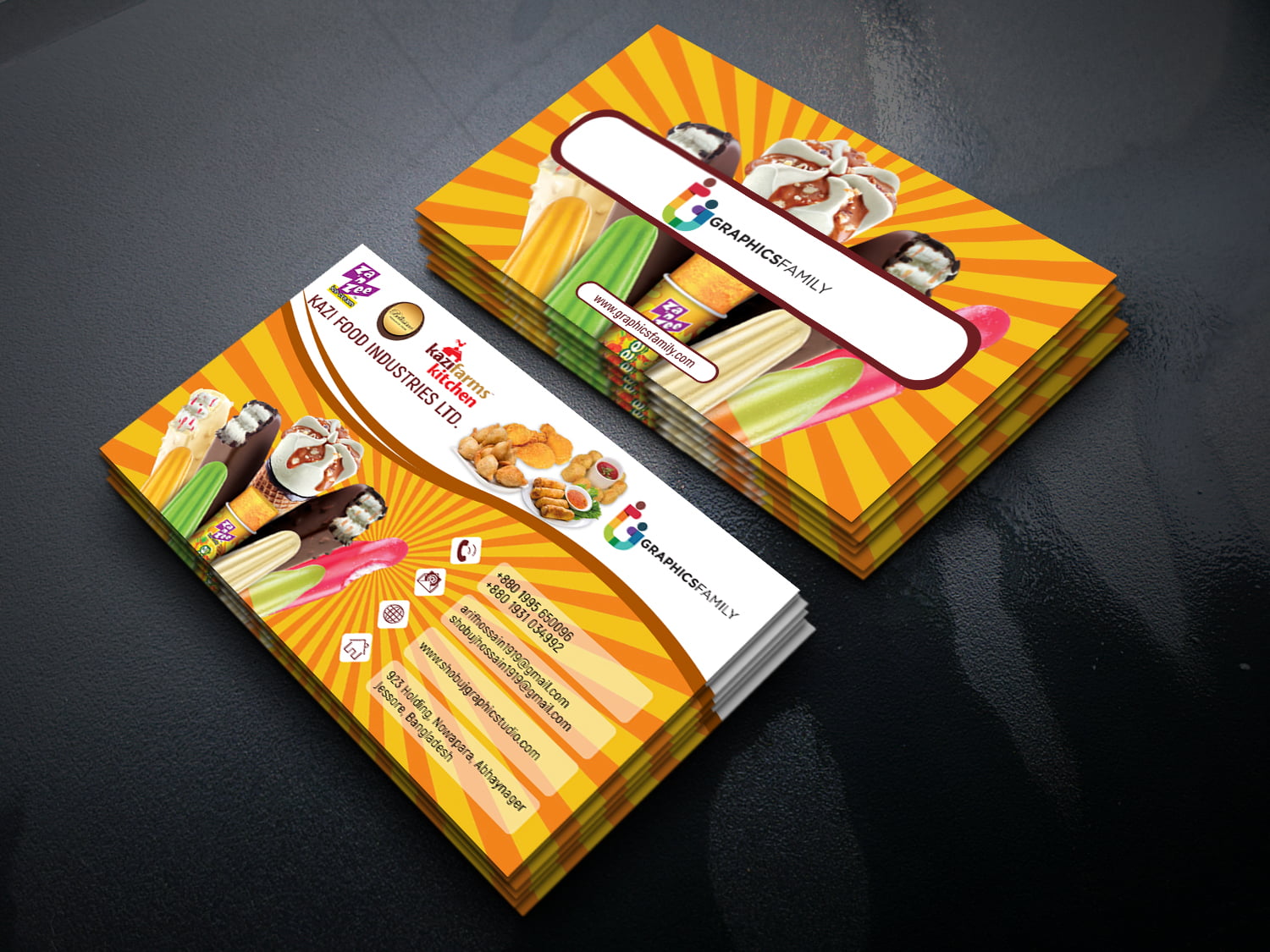 Food Sweets Business Card Template GraphicsFamily