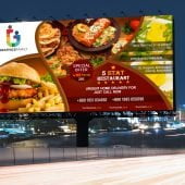 Free Restaurant Billboard Advertising Template