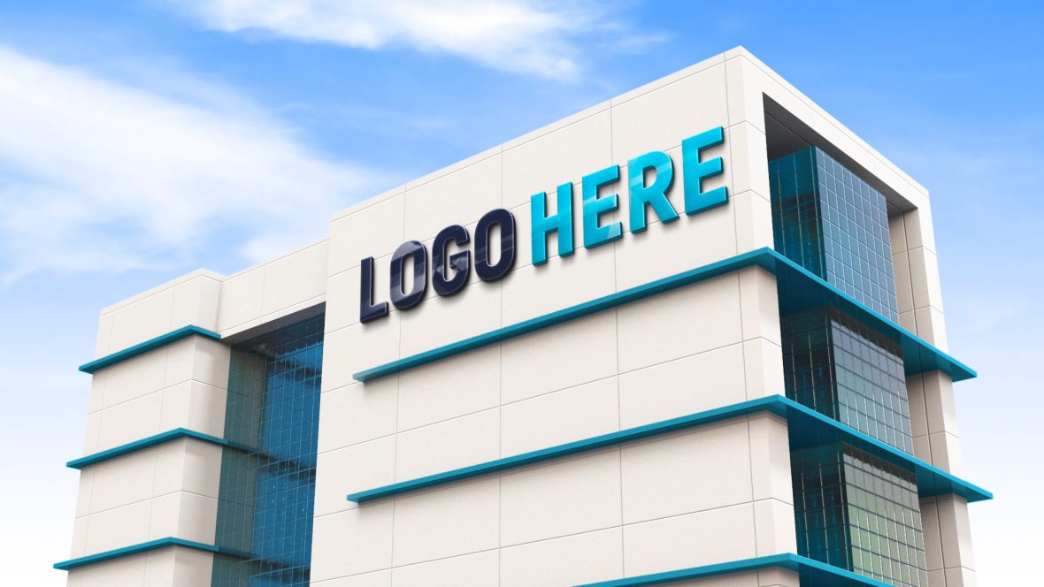 Business Building Logo Mockup – GraphicsFamily