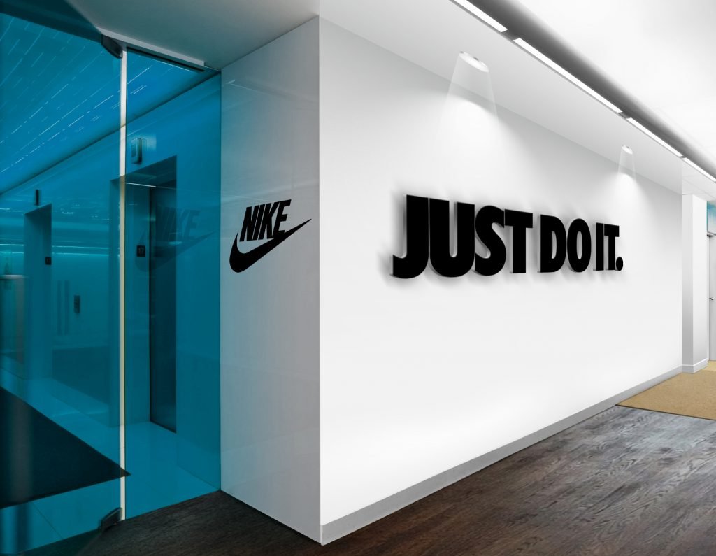 3D Wall Logo and Slogan Mockup – GraphicsFamily