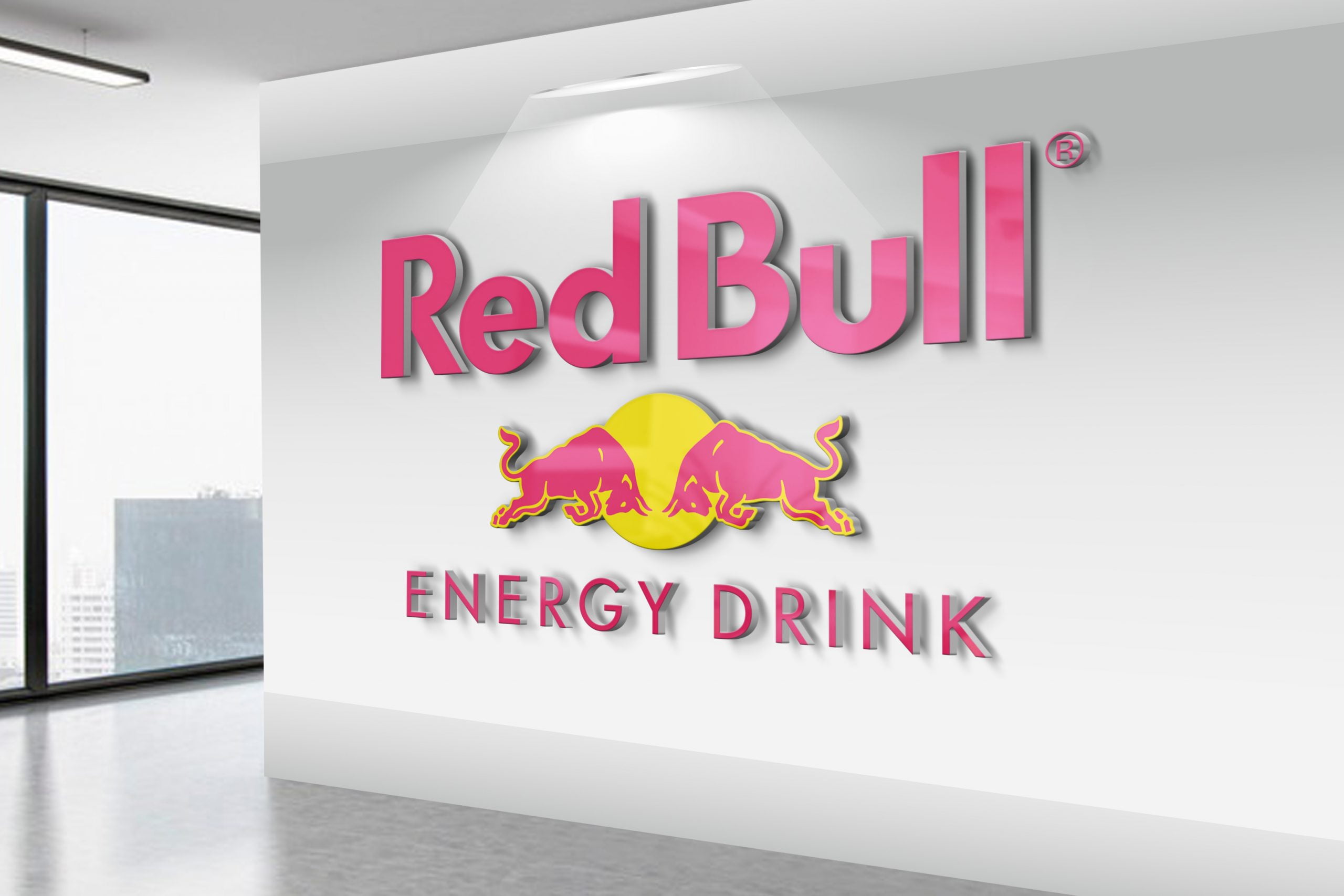 Red-Bull-Realistic-3D-Wall-Logo-MockUp