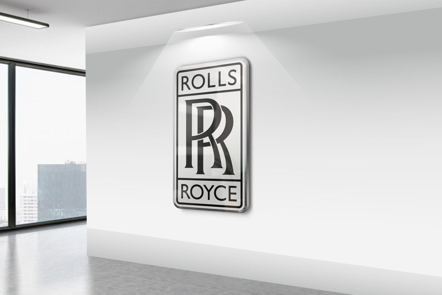 Free Realistic 3D Wall Logo MockUp – GraphicsFamily