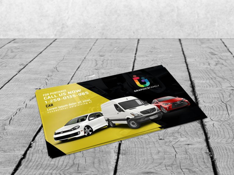 Stylish Automotive Business Card Design – GraphicsFamily