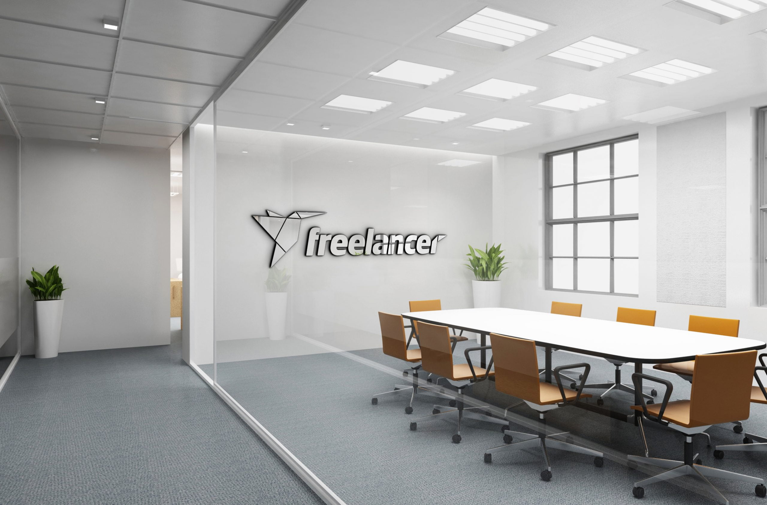 Freelancer Free Office Logo Mockup
