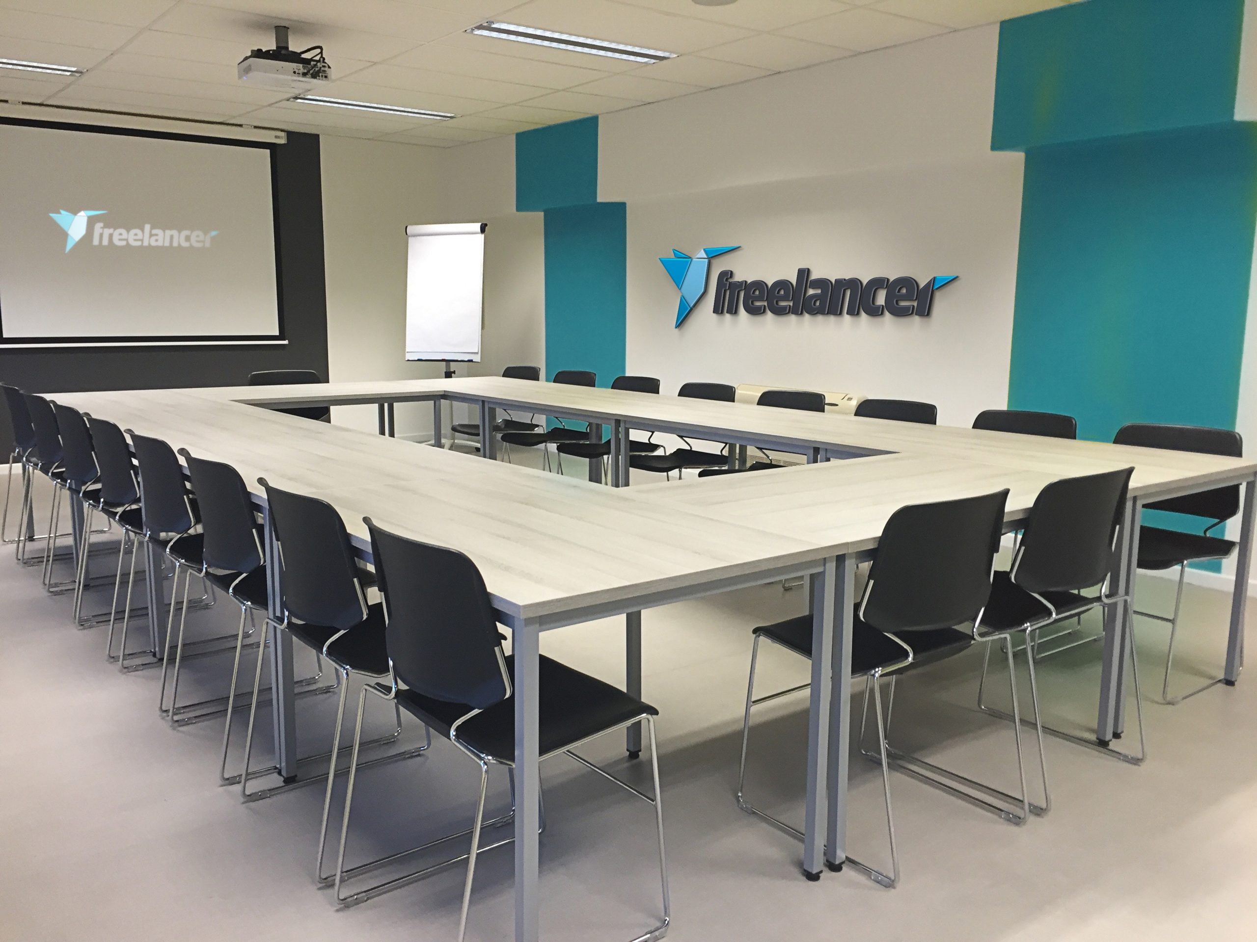 FreeLancer Office Meeting Room Logo Mockup