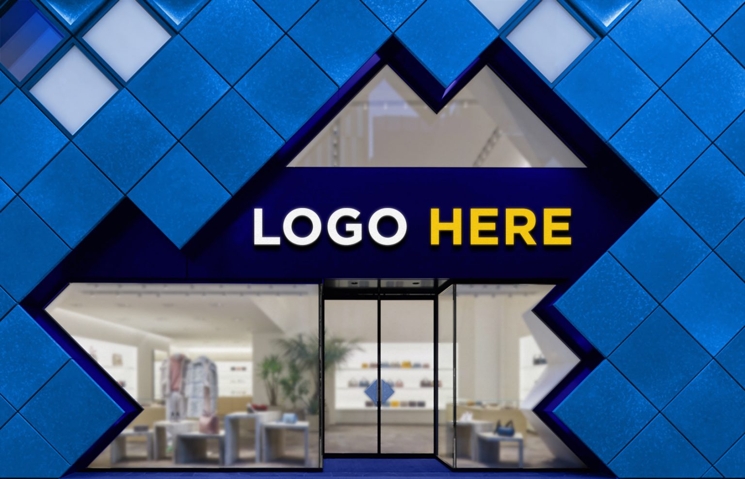 Storefront Logo Mockup – GraphicsFamily