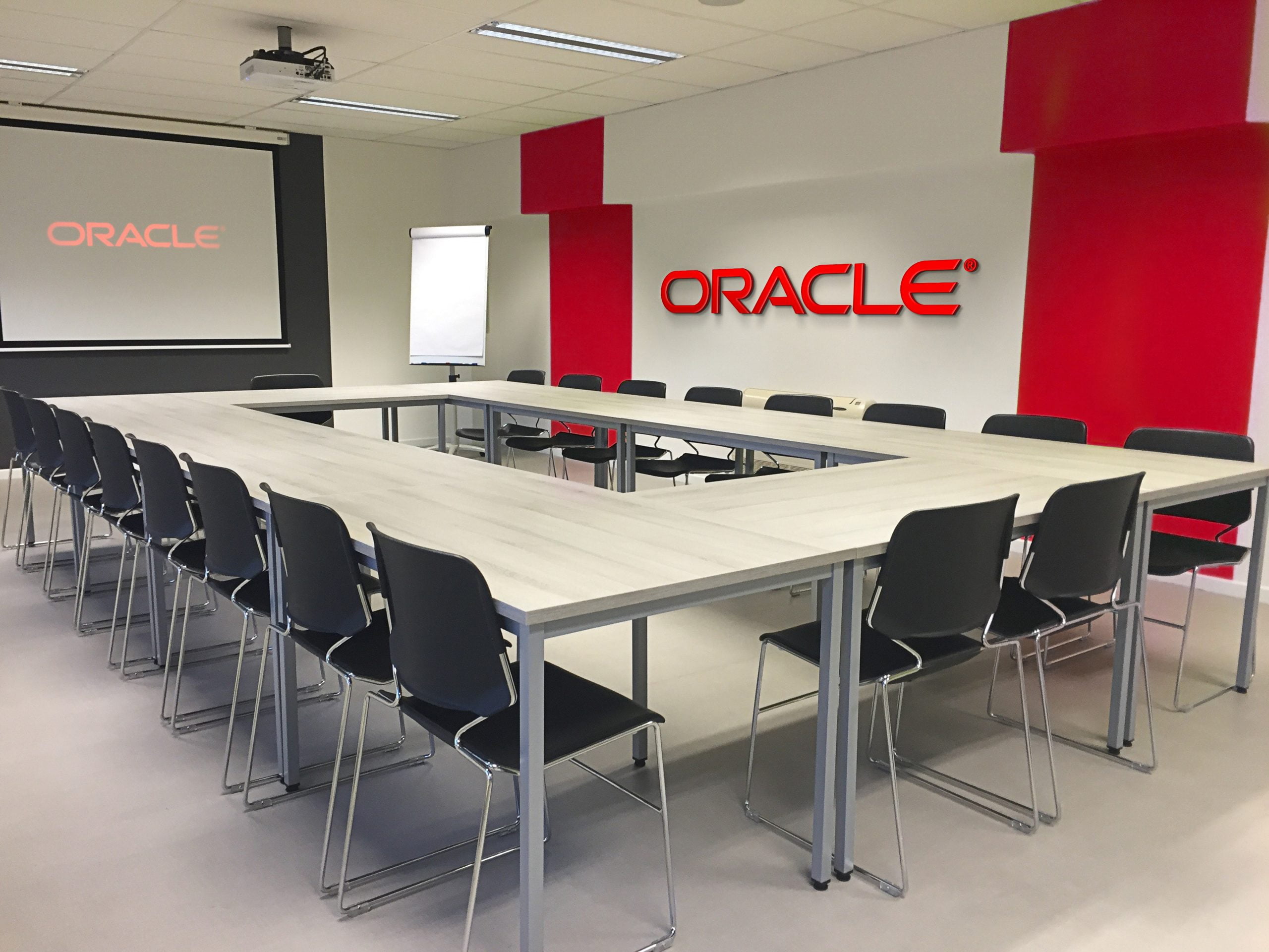 Oracle Office Meeting Room Logo Mockup