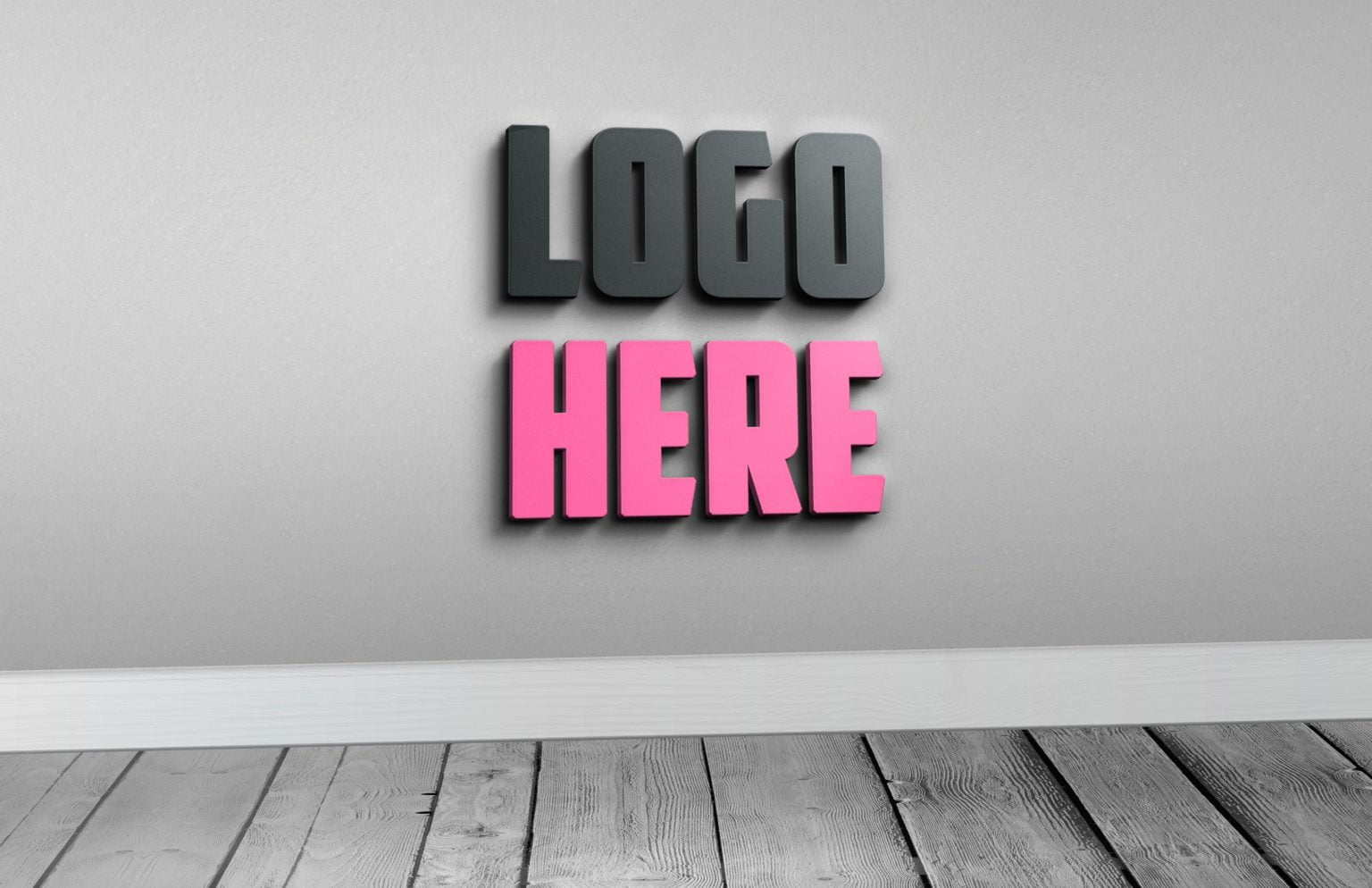 3d mockup logo social media cover