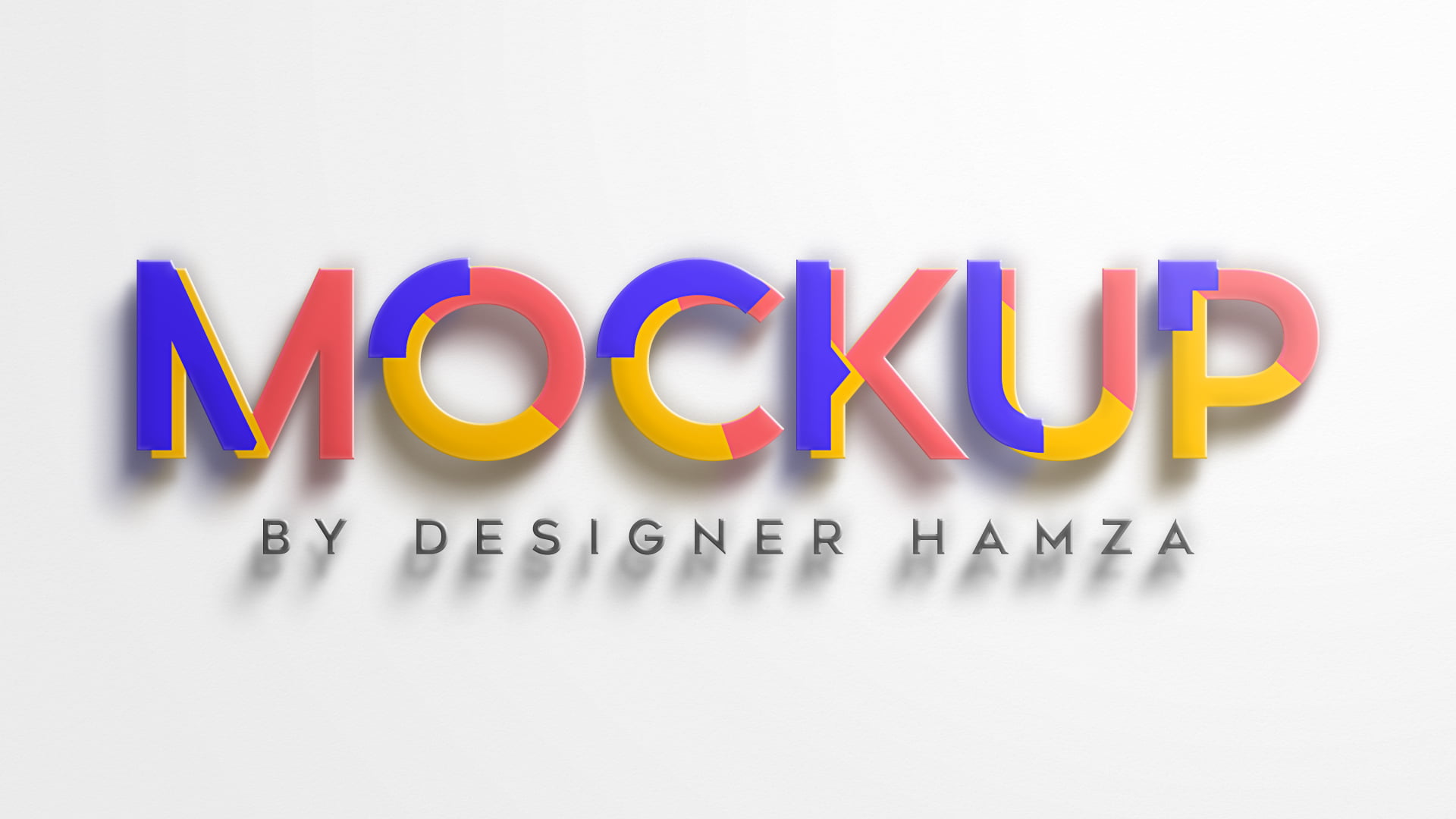 Mockup 3D Logo Mockup With Realistic Shadow Download