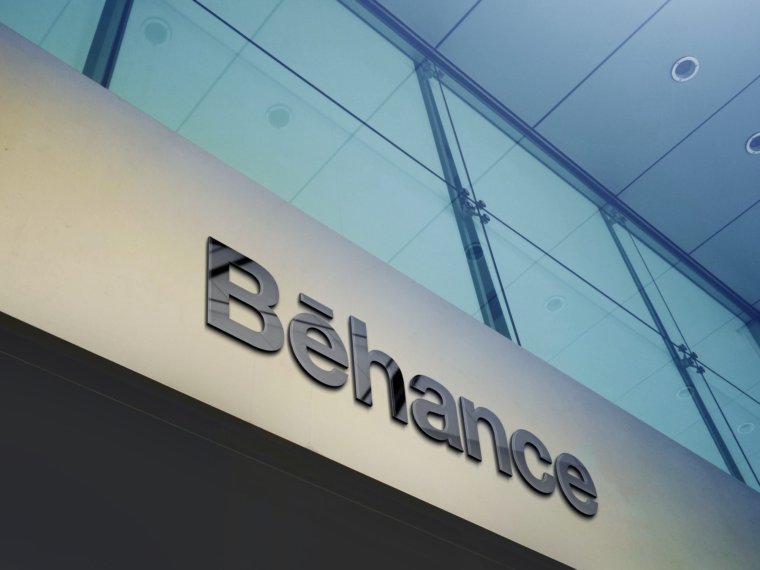 Behance Company Branding Logo Mockup
