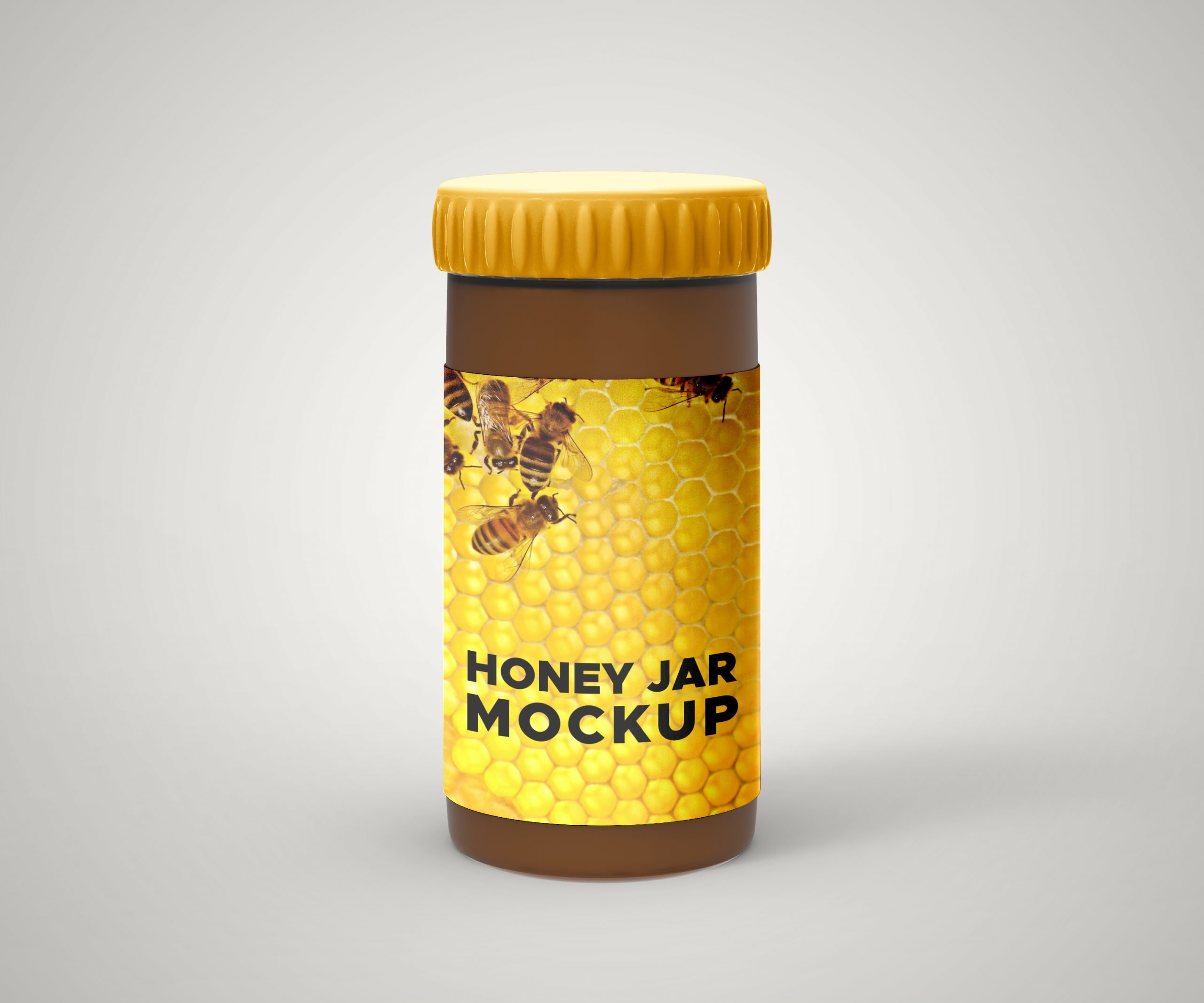 Free Honey Jar Mockup - GraphicsFamily