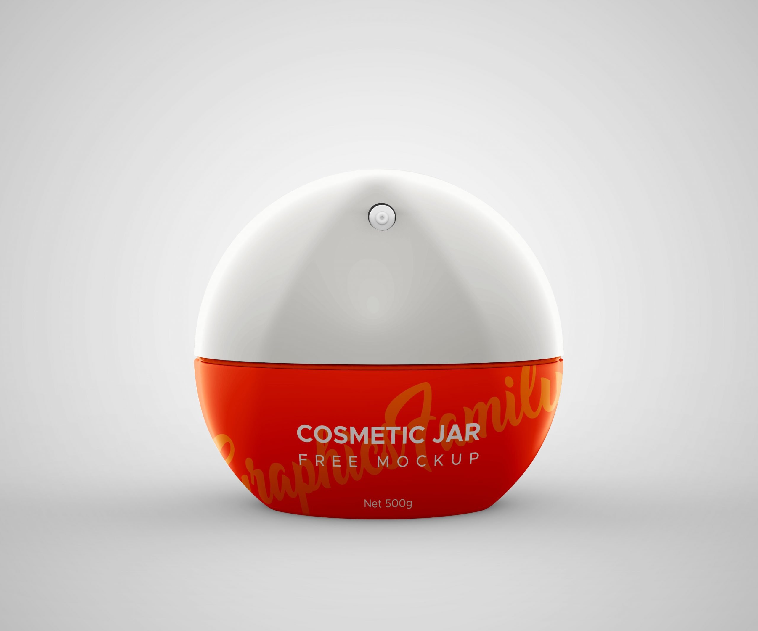 Free Cosmetic Jar Mockup by GraphicsFamily