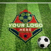 Free Football Field Grass Photoshop Logo Mockup