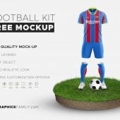 Free Football Kit Mockup Template