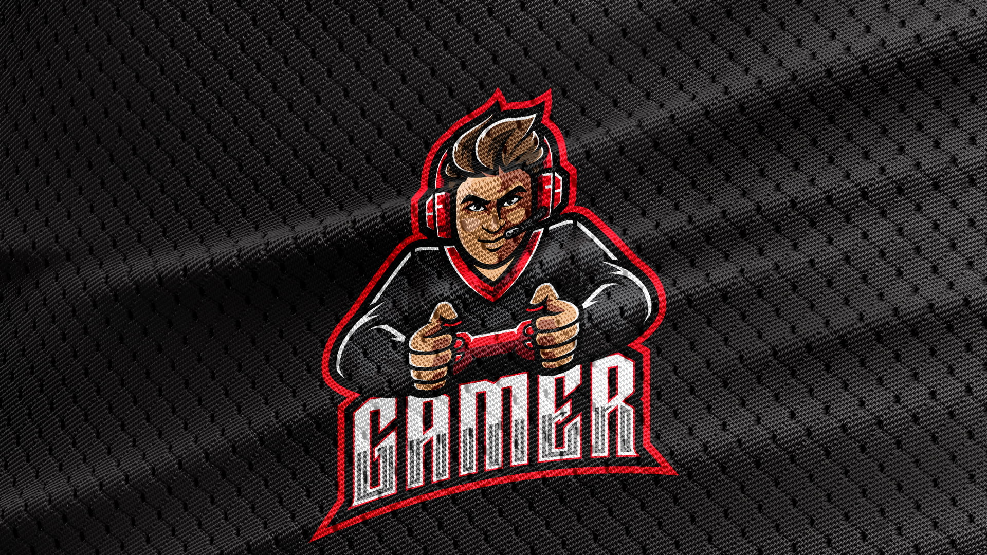 mascot logo gamers template design