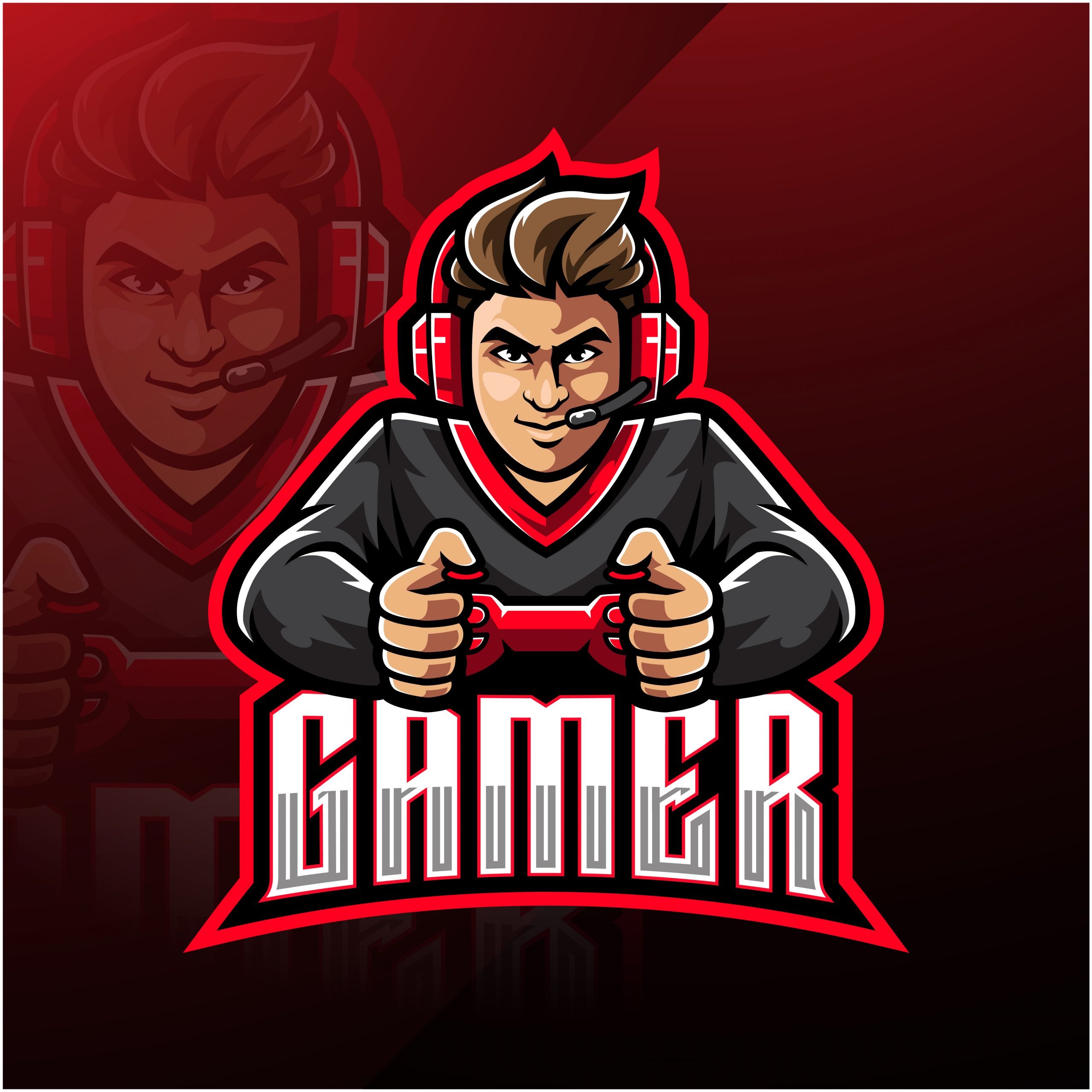 Gaming Logo Custom Gamer Logo Gaming Mascot Logo Cartoon 