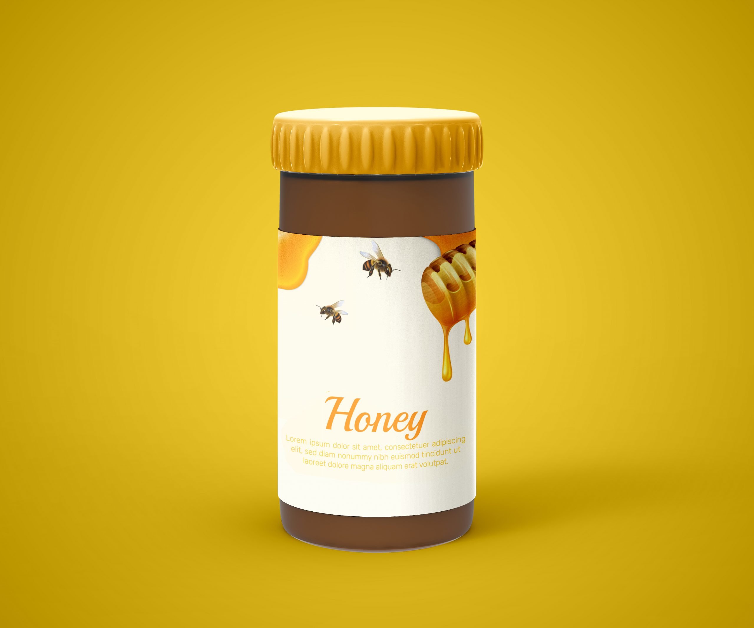 Free Honey Jar Mockup - GraphicsFamily