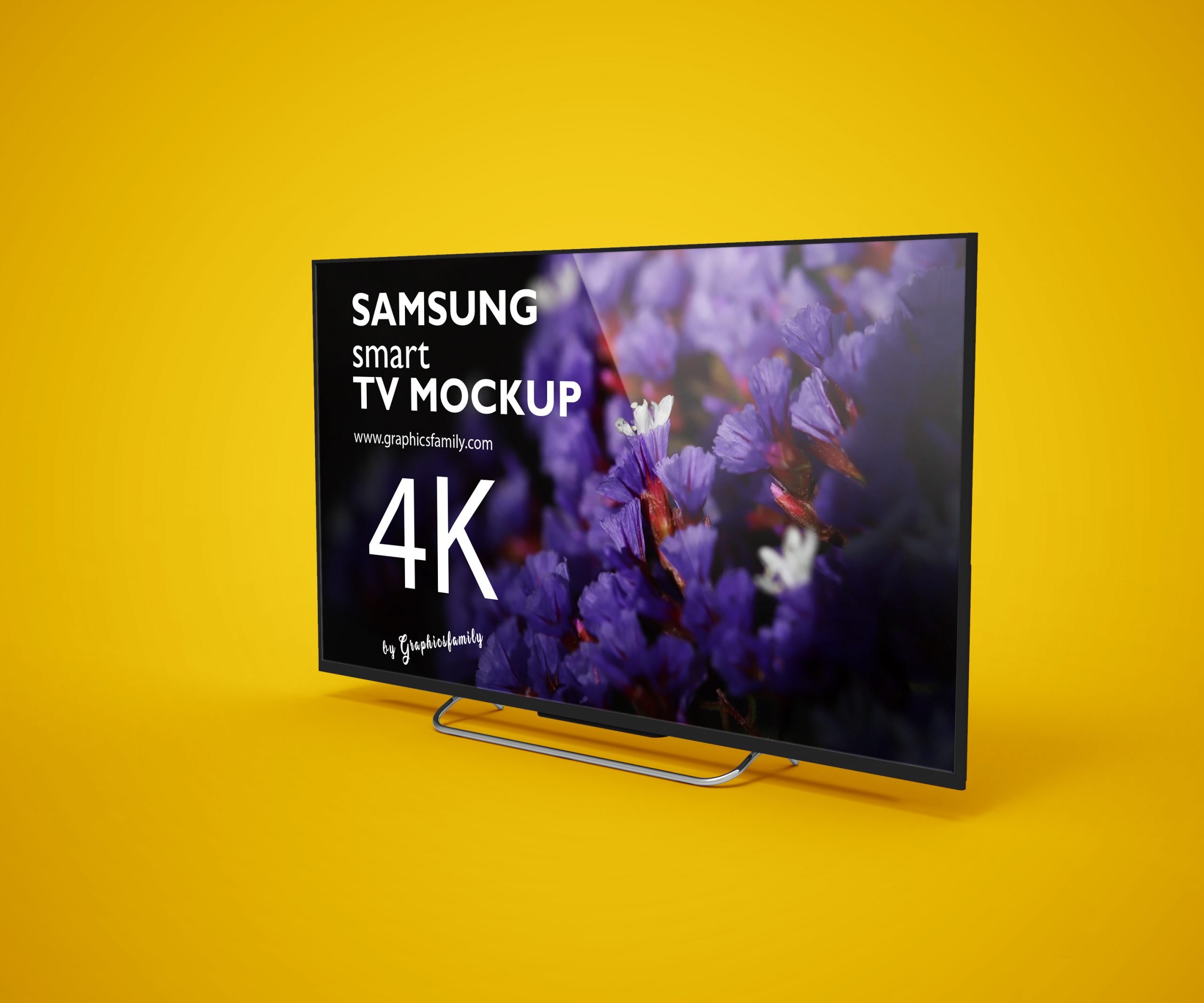 Free Samsung Smart TV Mockup by GraphicsFamily