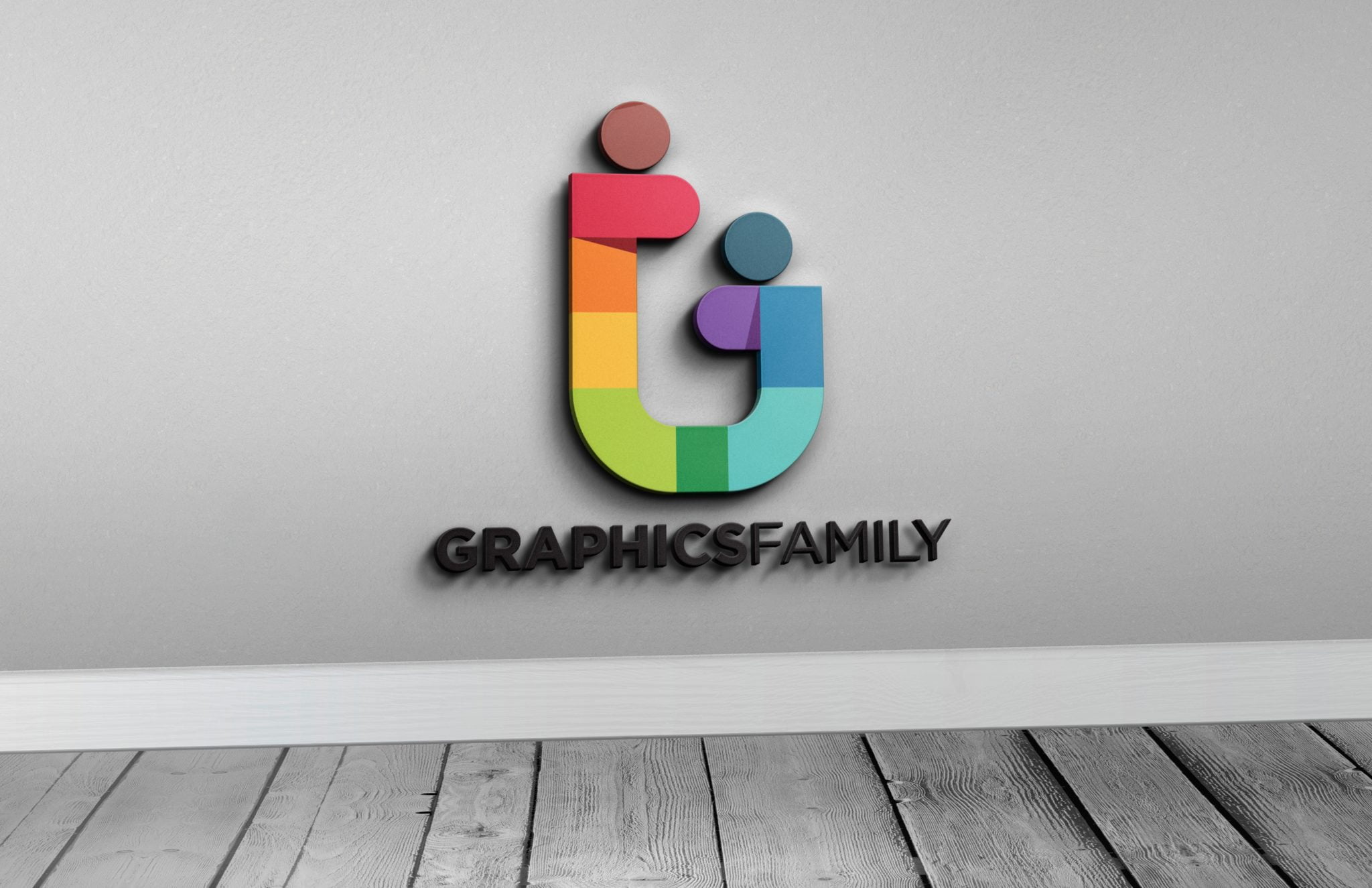 Download 3D Free Photoshop Logo Mockup - GraphicsFamily