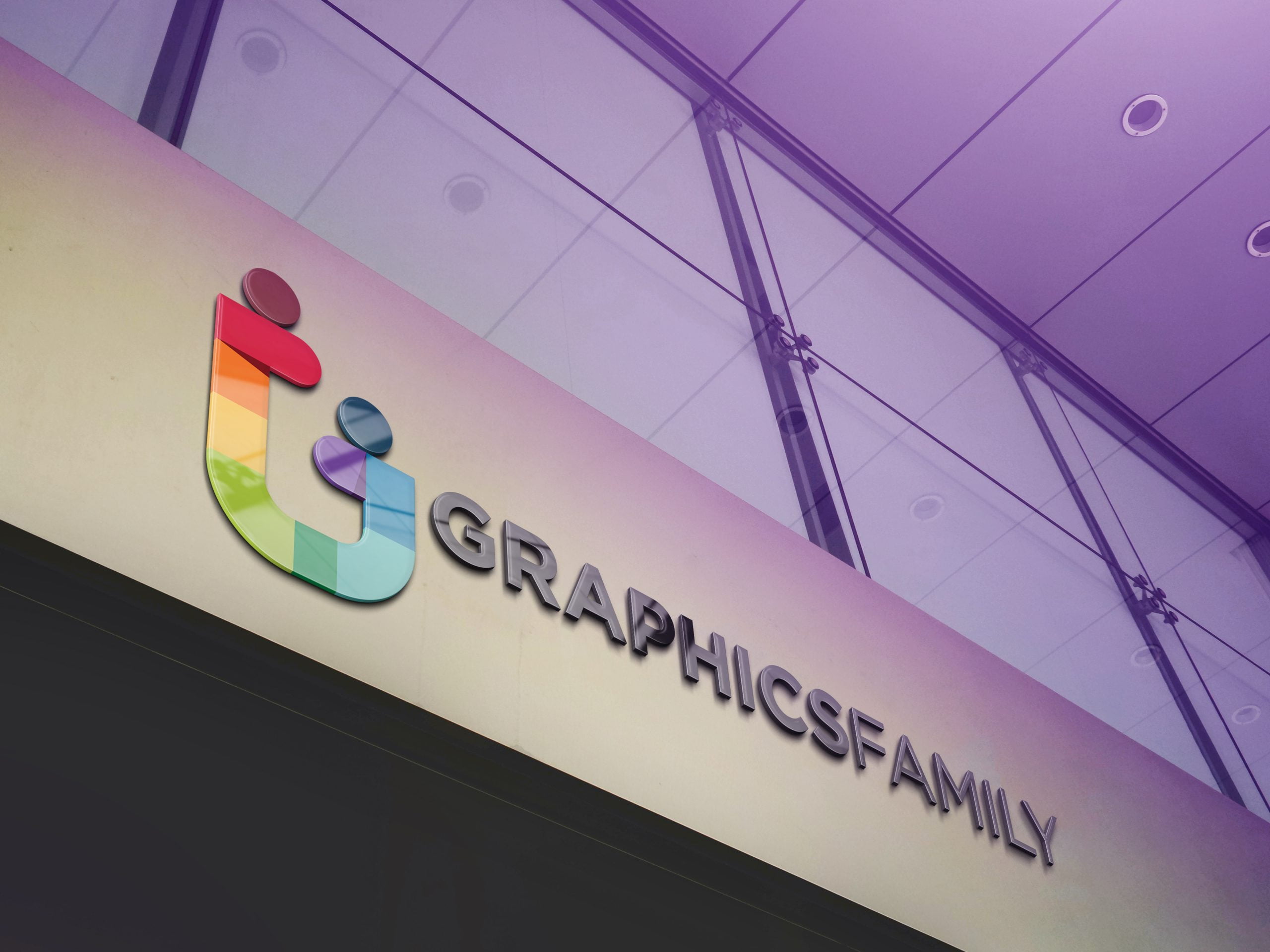 GraphicsFamily Company Branding Logo Mockup