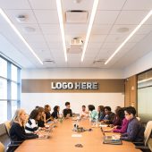 Board Meeting Room Logo Mockup