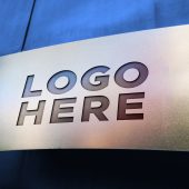 Free Metal Board Logo Mockup