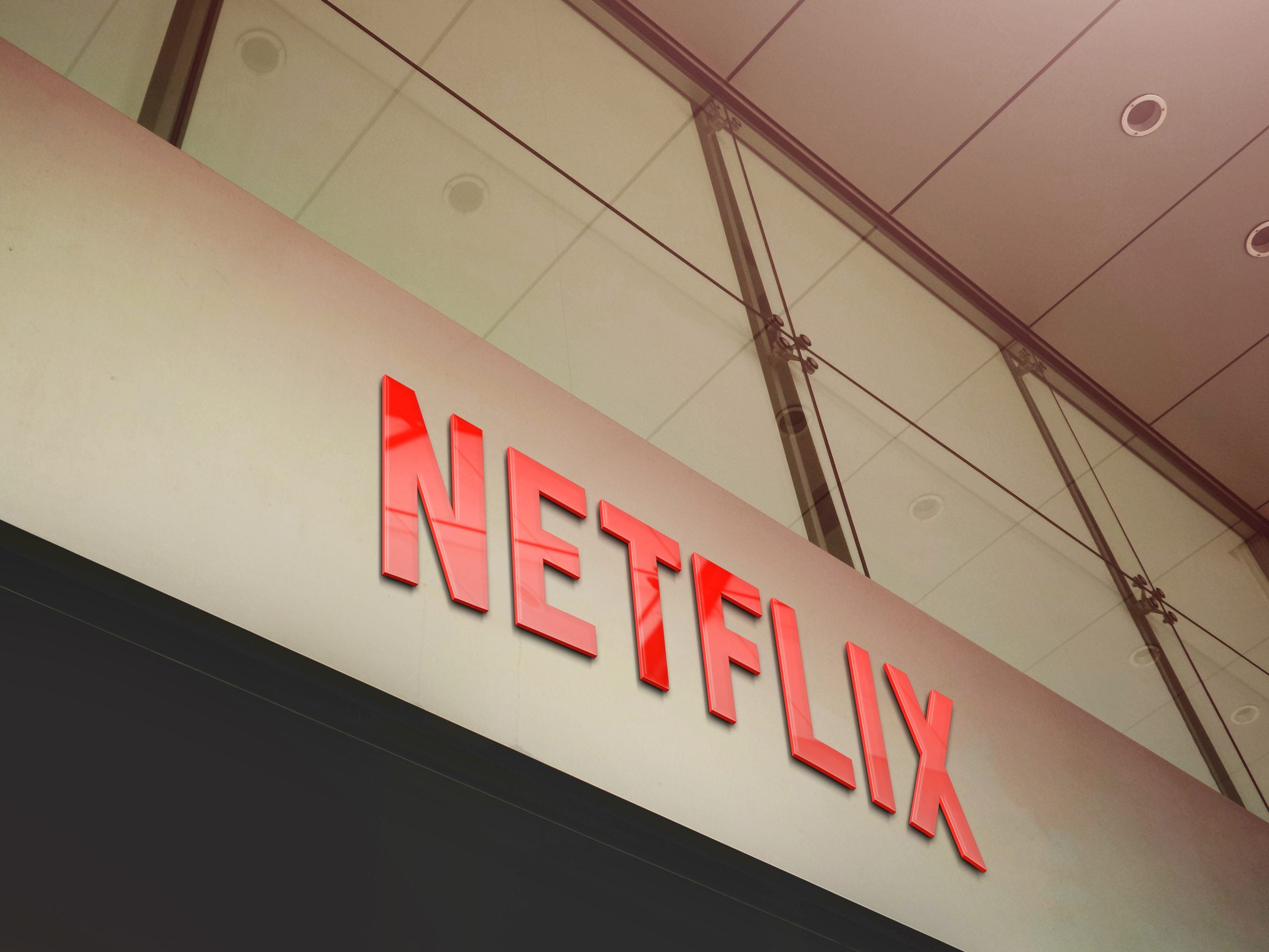 Netflix Company Branding Logo Mockup