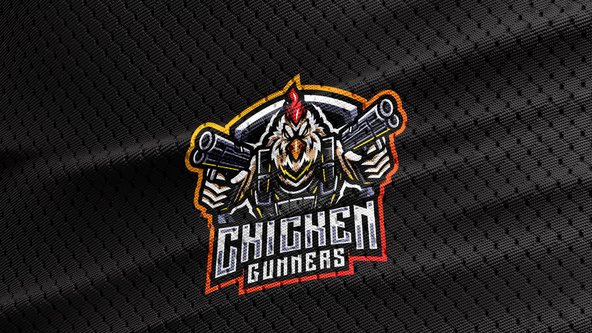 Black-Texture-Free-Chicken-Mascot-Logo
