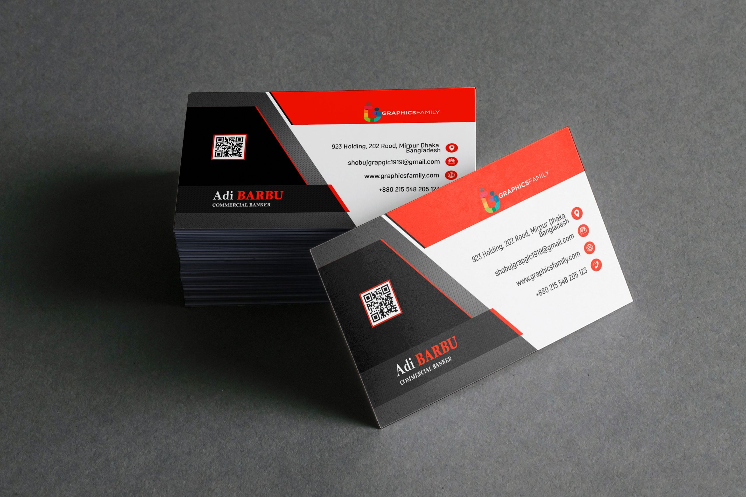 Free Business Card Mockup - GraphicsFamily