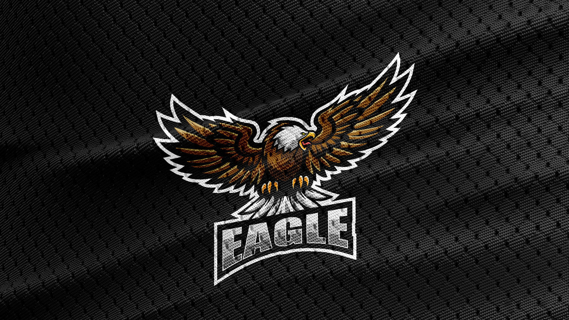 Premium Vector  Black eagle mascot logo