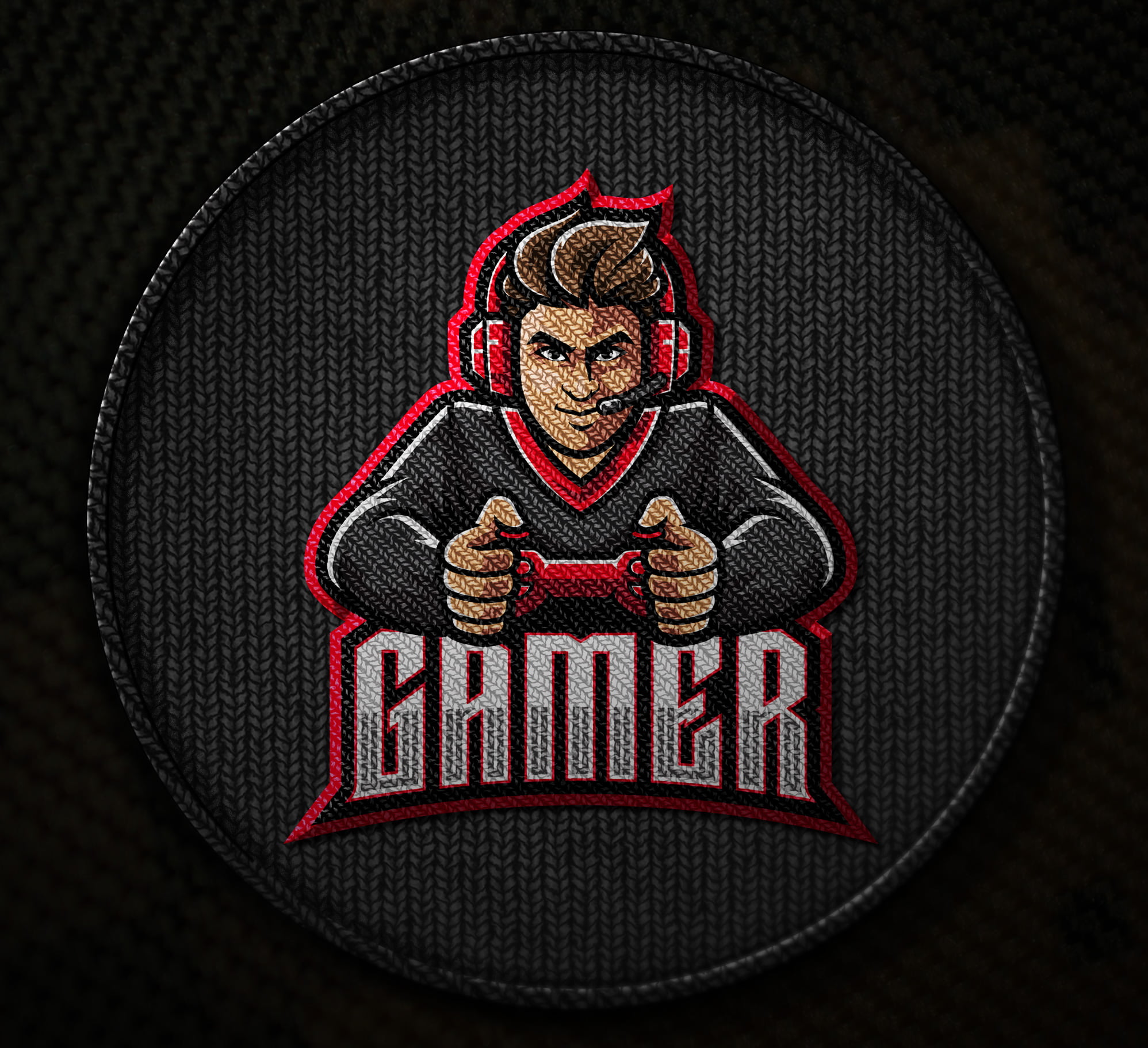 mascot logo gamers template design